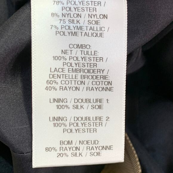 MARCHESA 4 Black Sage Gold Abstract Floral Jacquard Strapless Long Evening Gown - Picture 7 of 8